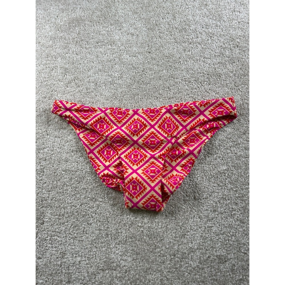 Tori Pravor Swimwear Women's Pink Red‎ M/M Bikini Bottom Geometric
